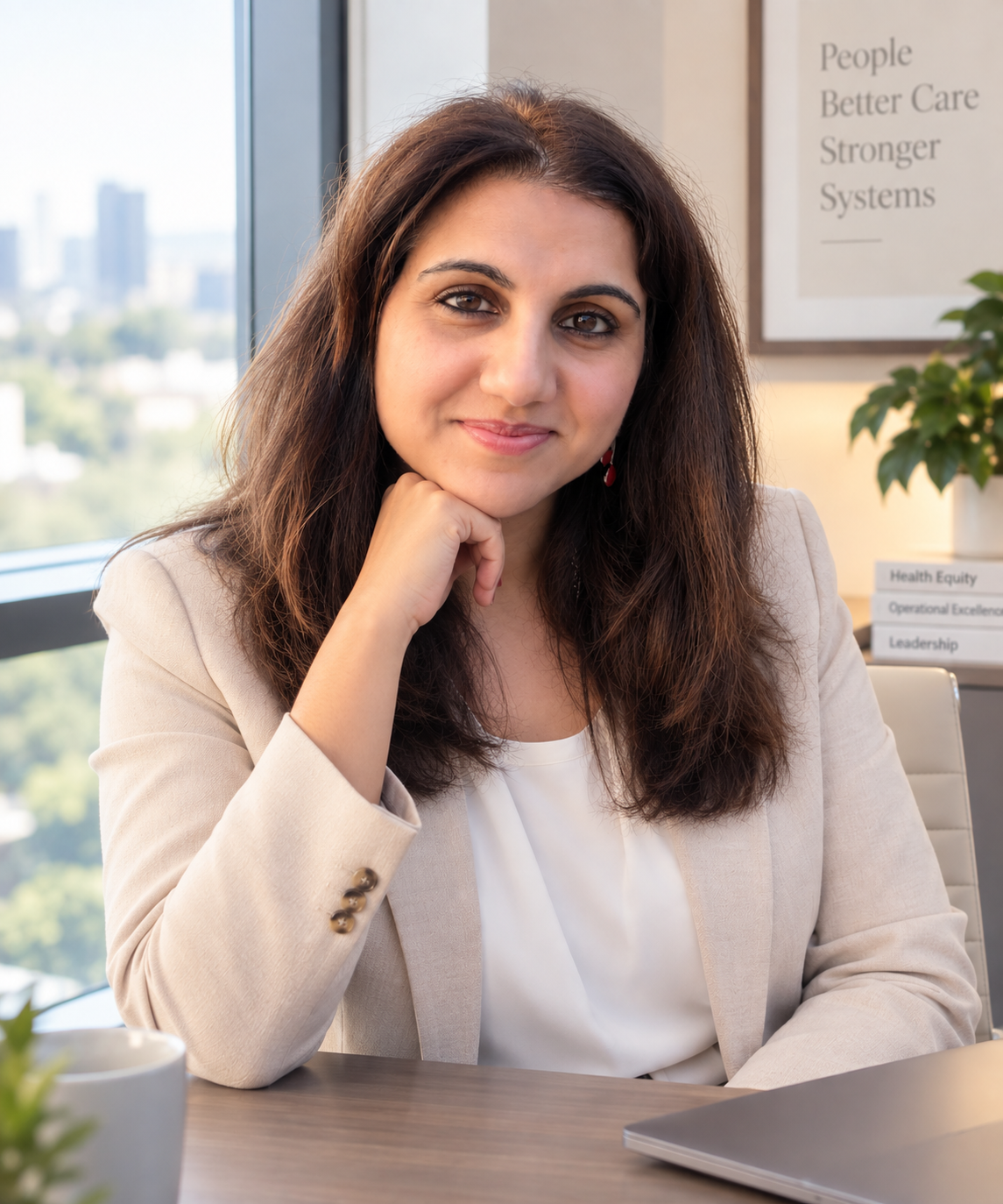 Ridhima Iyer, MD MPH in a one-to-one advisory conversation